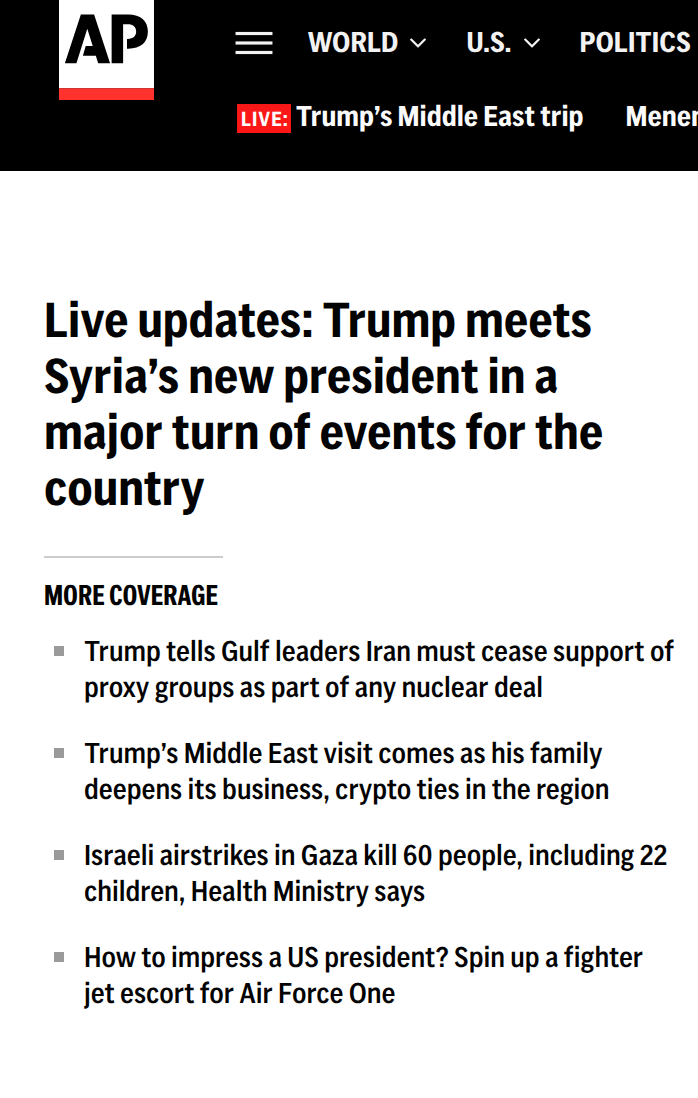 AP Headlines 5-14-25 that include quoted text