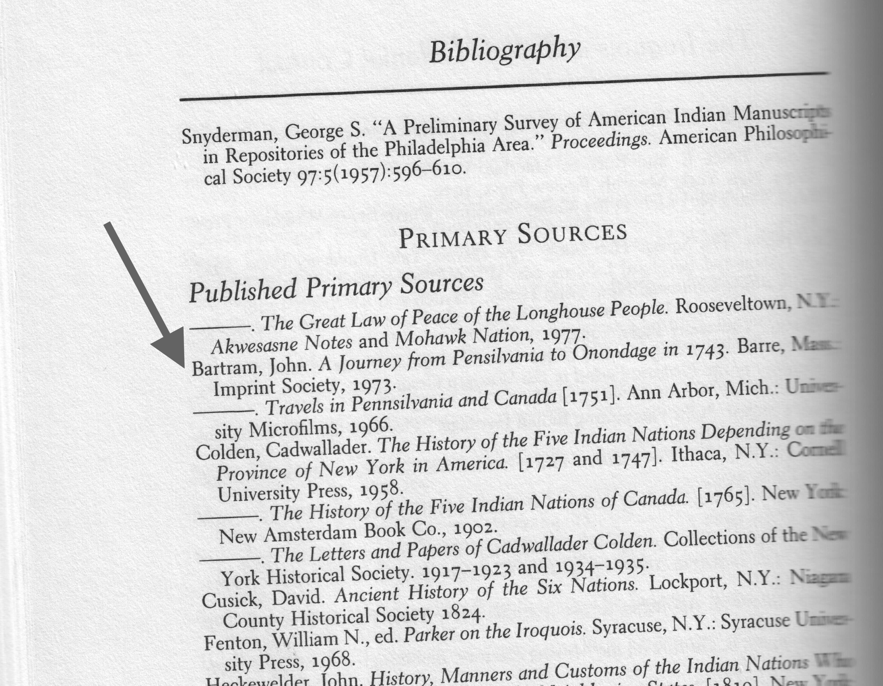 bibliography entry for John Bartram