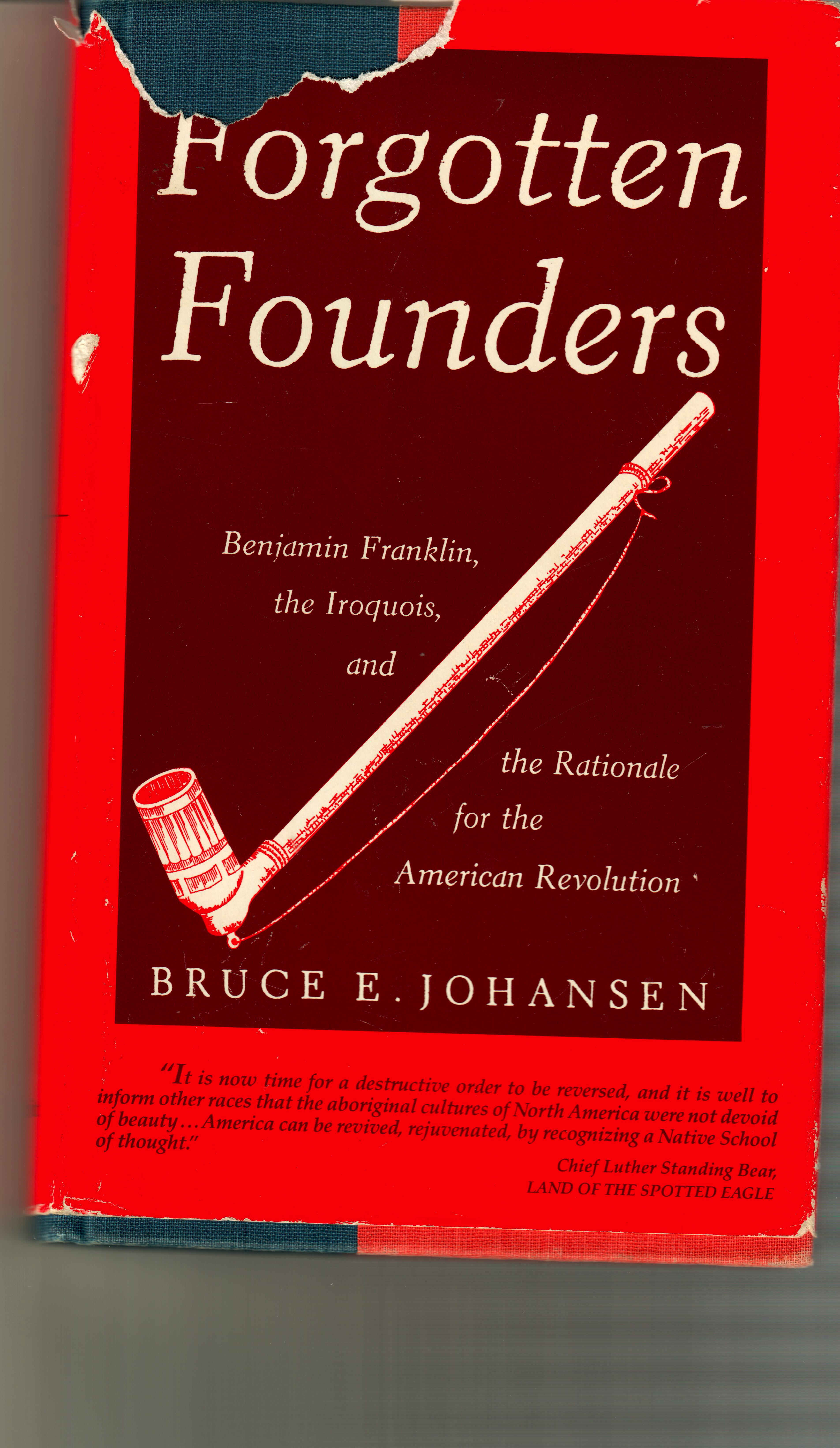 cover of a book, Forgotten founders by Bruce Johansen